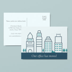 Our Office Has Moved Modern Business New Address Ankündigungspostkarte