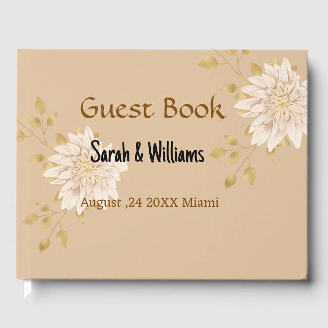 Our Rose Gold Wedding guest book Gästebuch (Vorderseite)
