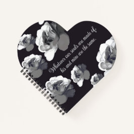Our Souls Are the Same Goth Aesthetic White Rose  Notizbuch