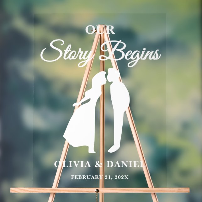 Our Story Begins Luxury Wedding Welcome (Neutre)