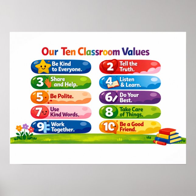 Our Ten Classroom Values Poster (Vorne)