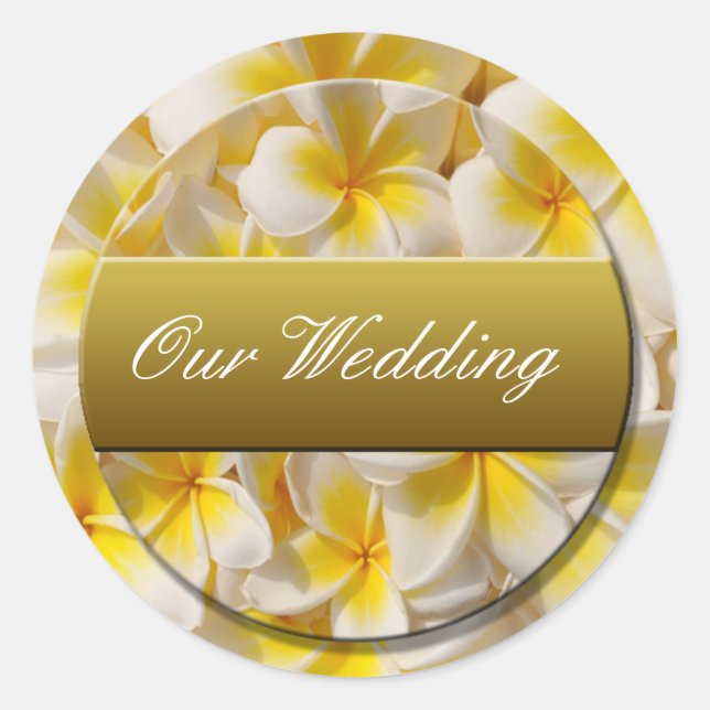 our_wedding_sticker runder aufkleber (Vorderseite)