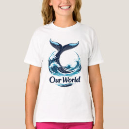 Our World Whale Tail Ocean Conservation T-Shirt