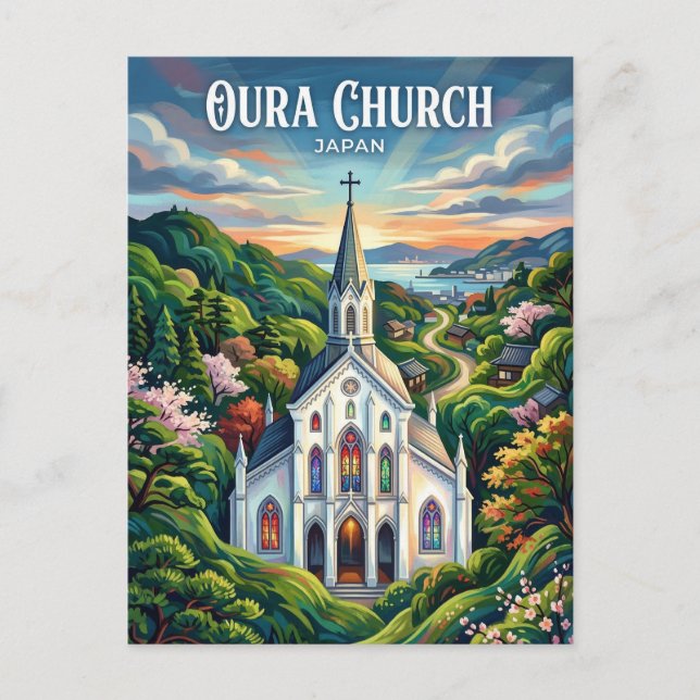 Oura-Kirche Japan Postkarte (Vorderseite)