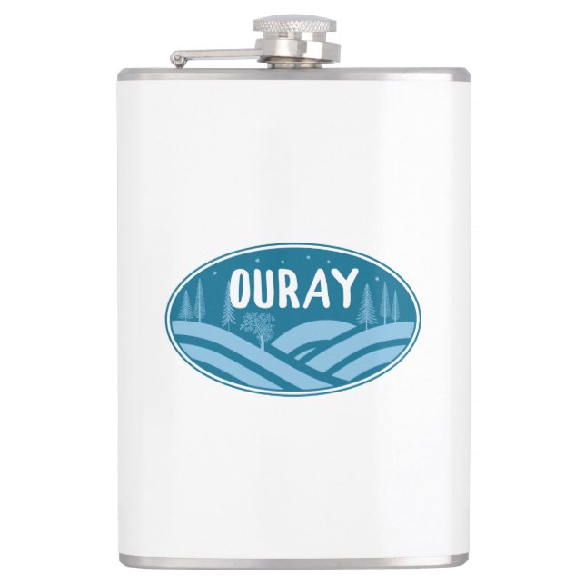 Ouray Colorado Außenbereich Flachmann (Vorderseite)