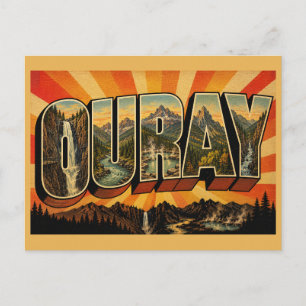Ouray Colorado Box Canyon Berg Kunst Postkarte