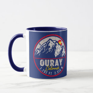 Ouray Colorado Flag Camping Wandern Tasse