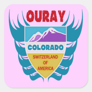 Ouray, Colorado Quadratischer Aufkleber