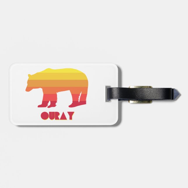 Ouray Colorado Rainbow Bear Gepäckanhänger (Rückseite horizontal)