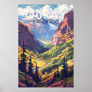 Ouray Colorado Reisen Vintag Poster