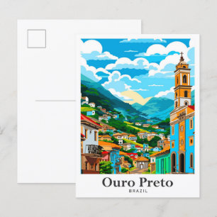 Ouro Preto Brasilien Kunstmuseum Monte San Giorgio Postkarte