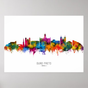 Ouro Preto Brasilien Skyline Poster