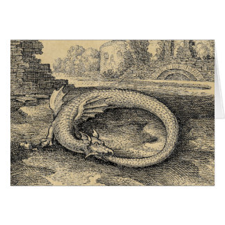 Ouroboros Drache Bitten ist eigener Schwanz