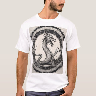 Ouroboros Dragon - Minimalistischer Symbolismus im T-Shirt