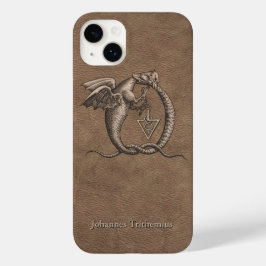 Ouroboros Dragons Imitate Leather mit Namen Case-Mate iPhone 14 Plus Hülle