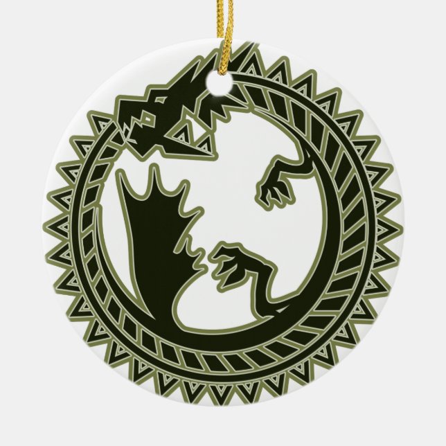 Ouroboros Keramik Ornament (Vorne)