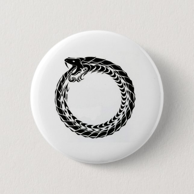 Ouroboros Knopf Button (Vorderseite)