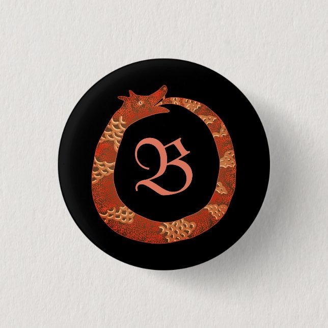 Ouroboros-Monogramm Button (Vorderseite)