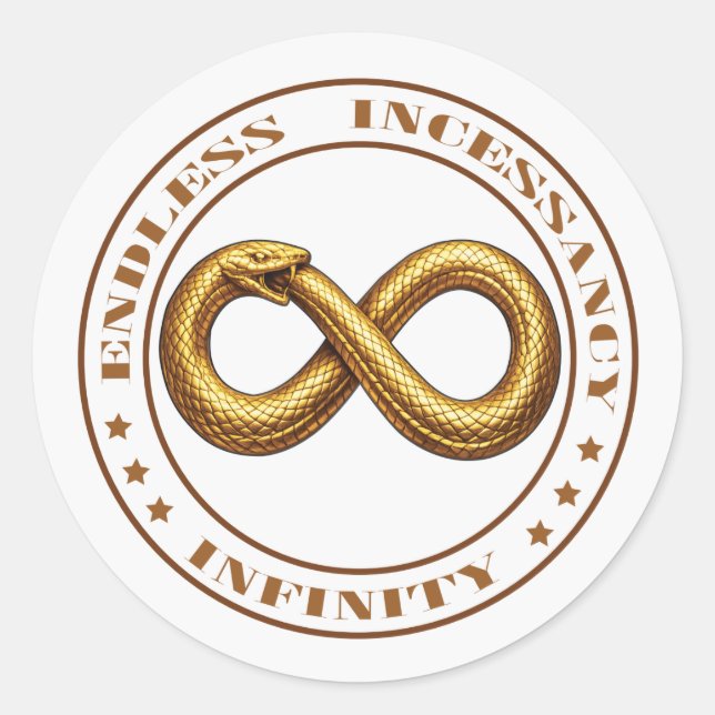 Ouroboros Runder Aufkleber (Vorderseite)