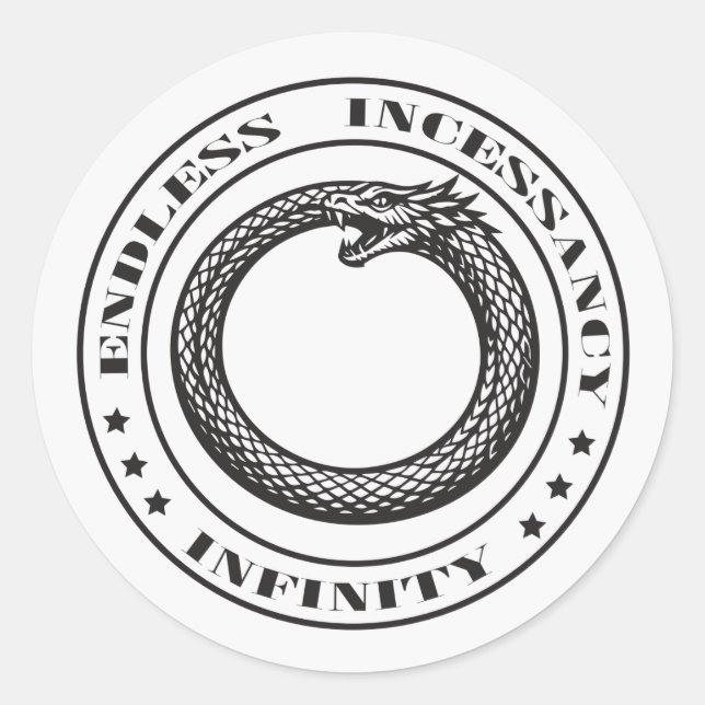 Ouroboros Runder Aufkleber (Vorderseite)