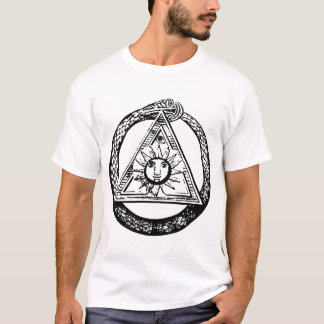 Ouroboros Schlangen-Dreieck-amerikanisches Kleid T-Shirt