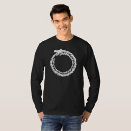 Ouroboros Shirt-weißer Drache, der Schwanz-T - T-Shirt