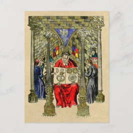 Ouroboros-Symbol im Buch der Alchemie Postkarte