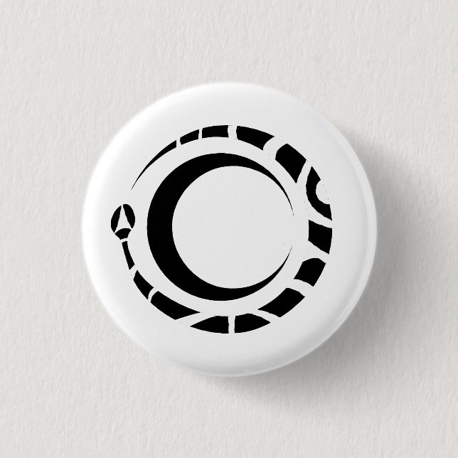 Ouroboros und Mond Button (Vorderseite)