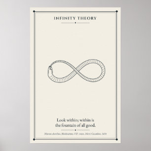 Ouroboros Unendlichkeits-Schlange mit Marcus Aurel Poster