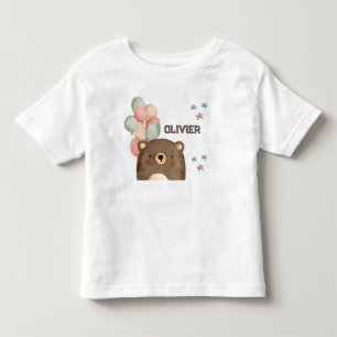 ours aquarelle avec ballons T-shirt Toddler