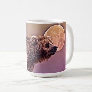 Ours avant café et une Pleine lune Art Mug Cup