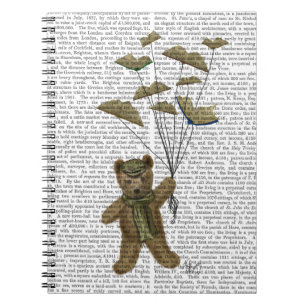 Ours avec des papillons de livre