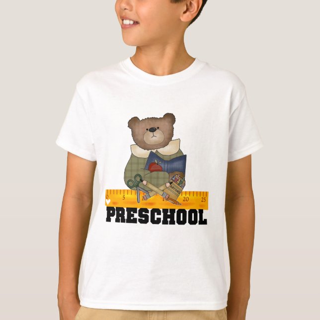 Ours avec les T-shirts et les cadeaux préscolaires (Devant)