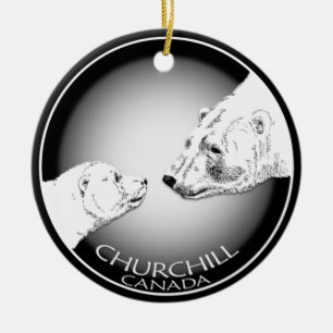 Ours blanc personnalisé par ornement Souveni de