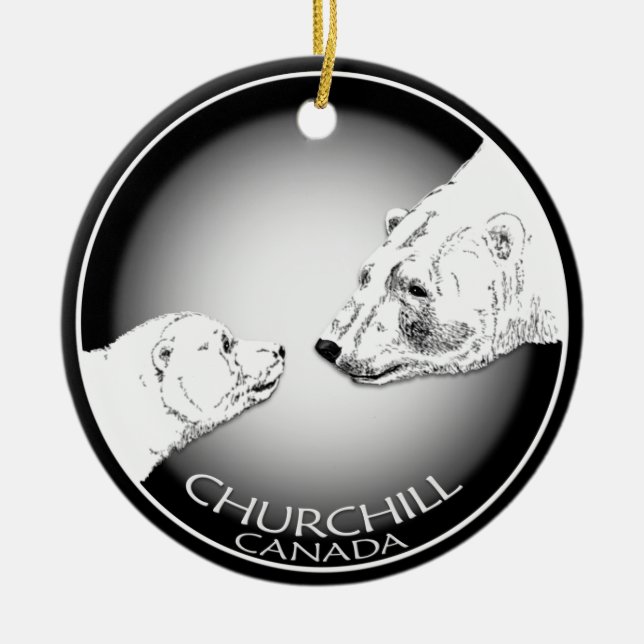 Ours blanc personnalisé par ornement Souveni de (Devant)