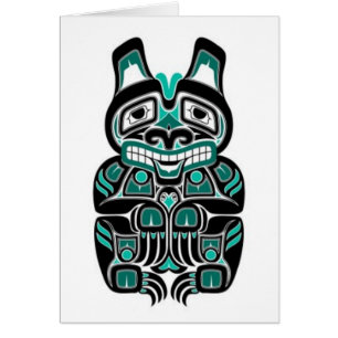 Ours bleu et noir turquoise d'esprit de Haida