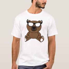 ours brun cool avec tshirt lunettes de soleil