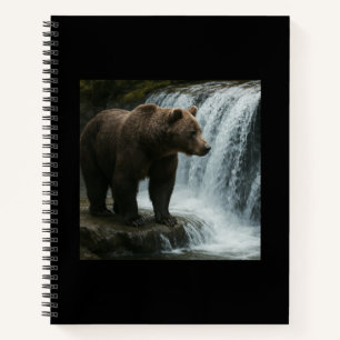Ours Cascade Couverture molle Carnet de la spirale