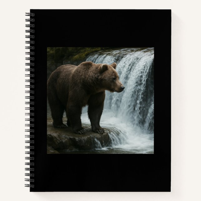 Ours Cascade Couverture molle Carnet de la spirale (Devant)