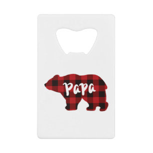 Ours classique silhouette papa ours rouge noir pla