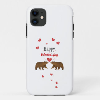 Ours & Coeurs Saint Valentin iPhone 11 Coque