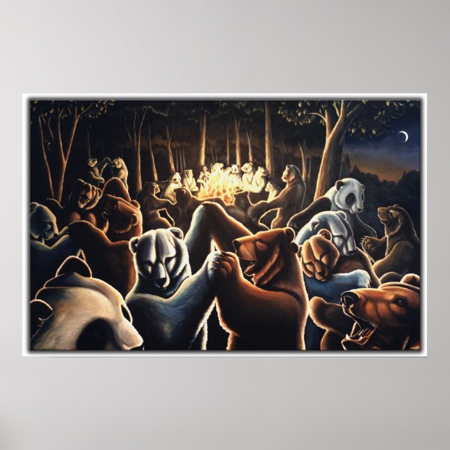 Ours dansants Peinture Imprimantes Ours Posters (Devant)