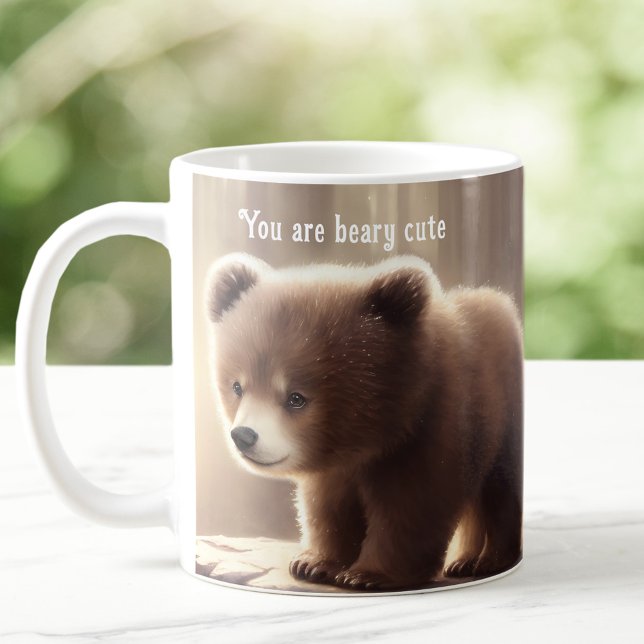 Ours d'aquarelle mignonne Mug de café personnalisé (Cute Watercolor Bear Personalized Coffee Mug)
