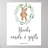 Ours de bois livres cartes et affiche cadeaux