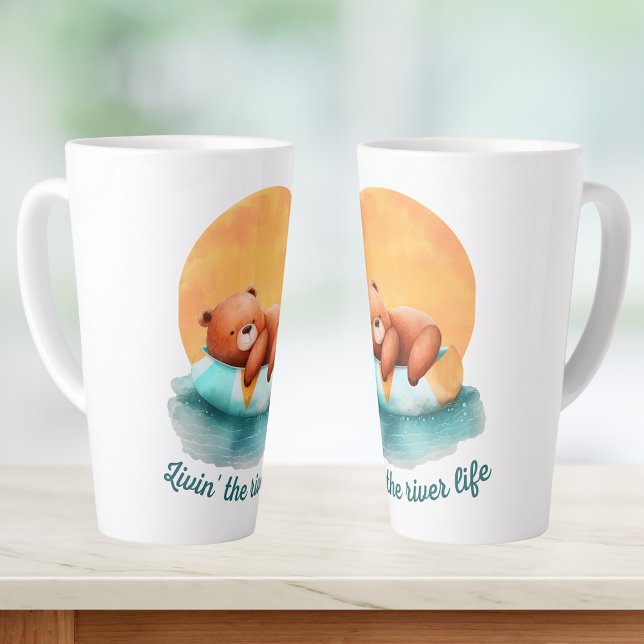 Ours de la vie fluviale | Mug en latte mou (Check out the entire River Life Summer Vibes Collection!)