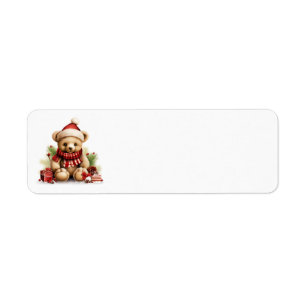 Ours de Noël Étiquettes de adresse
