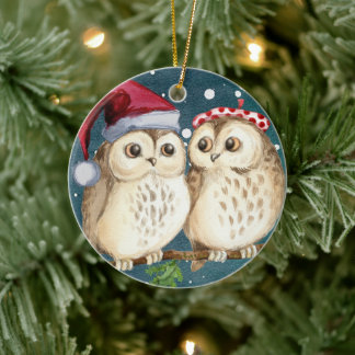 Ours de Noël Ornement en céramique