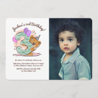 Ours de nounours invitation de photo de trois ans