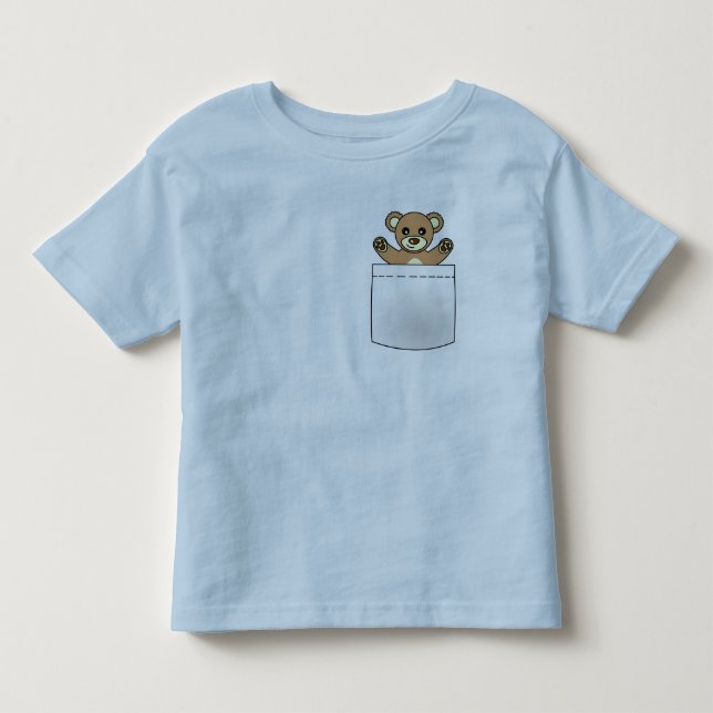 Ours de nounours mignon de poche - T-shirt léger (Devant)