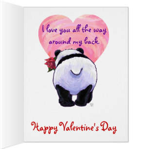 Ours de panda romantique avec Rose